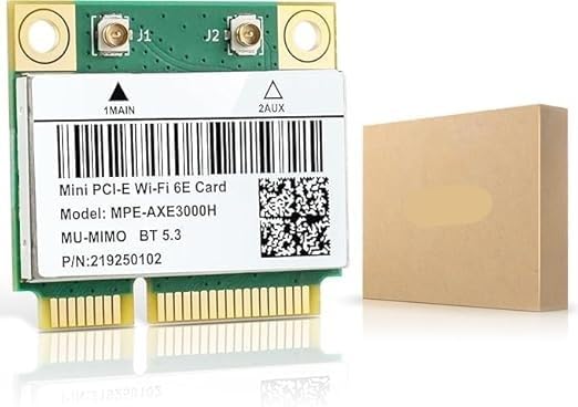 AX210HMW WiFi Card, Wi-Fi 6 Laptop Wireless Card Mini PCIE Interface, Tri-Band Wireless Module for Laptop, 802.11AX WiFi Adapter with Bluetooth 5.3, MU-MIMO, Supports Windows 11/10 (64bit)/Linux