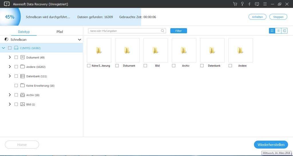 DataRecovery - Daten wiederherstellen am PC oder Notebook für Windows 11, 10, 8.1, 7