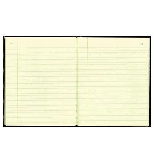 Rediform 56211 Texhide Accounting Book, Black/Burgundy, 150 Green Pages, 10 3/8 x 8 3/8