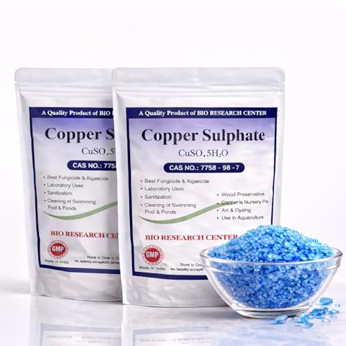 Image of COPPER SULPHATE 500g(250gx2 Packet) Fungicide, Algaecide, Root killer, Leather tanning, Animal feed, others Industrial uses.