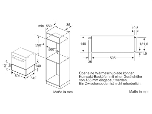 Foto von NEFF N1AHA01N0 Wärmeschubladen, 59.4 cm, Drehwähler