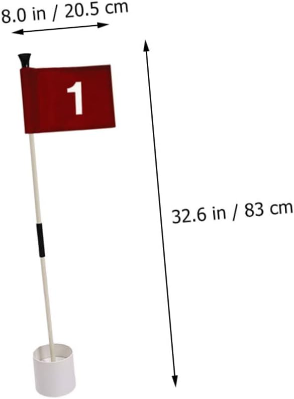 Golf Training Flag Kit Durable Golf Flagpole for Target Practice for Backyard Course Use