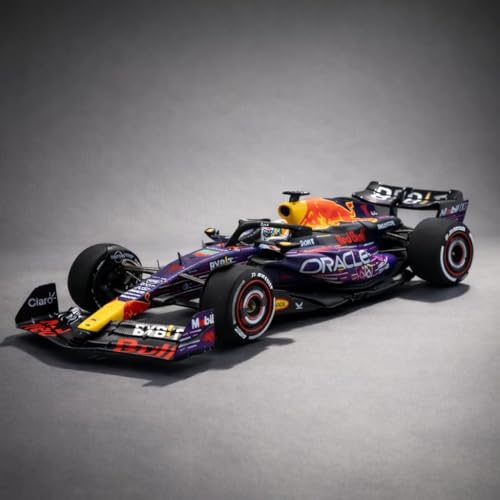 Image of PLUSPOINT 1:43 Scale 2023 RB19#1 Racing Diecast Model Car, Purple Black Alloy Metal Collectible Vehicle with Smooth Rolling Wheels for Display Collectors