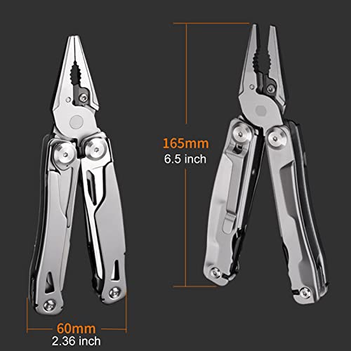 Multitool Pince14-En-1 Avec Poignée Ergono Multifonctions Conçue Outil De Poche Acier Inoxydable Couteau Pliant Pour Extérieur,Survie,Camping,Randonnée,Réparation Simple,A – vue 7