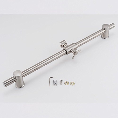 Barre coulissante de douche réglable en inox brossé - 4