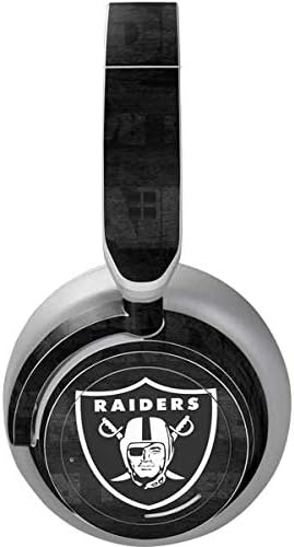 Skinit Decal Audio Skin Compatible with Surface Headphones - Officially Licensed NFL Las Vegas Raiders Black & White Design