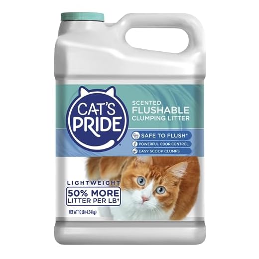 Cat's Pride Lightweight Clumping Litter: Flushable - Powerful Odor Control - Scented, 10 Pounds