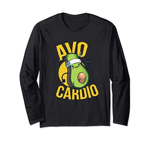 Divertente avocado avo-cardio cardio palestra fitness Maglia a Manica