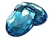 Produktbild 40 x 30 mm Blau blau Blue Aqua A21 Oval Flache Rückseite Acryl Jewels hochwertigem Pro Grade  4 Stück