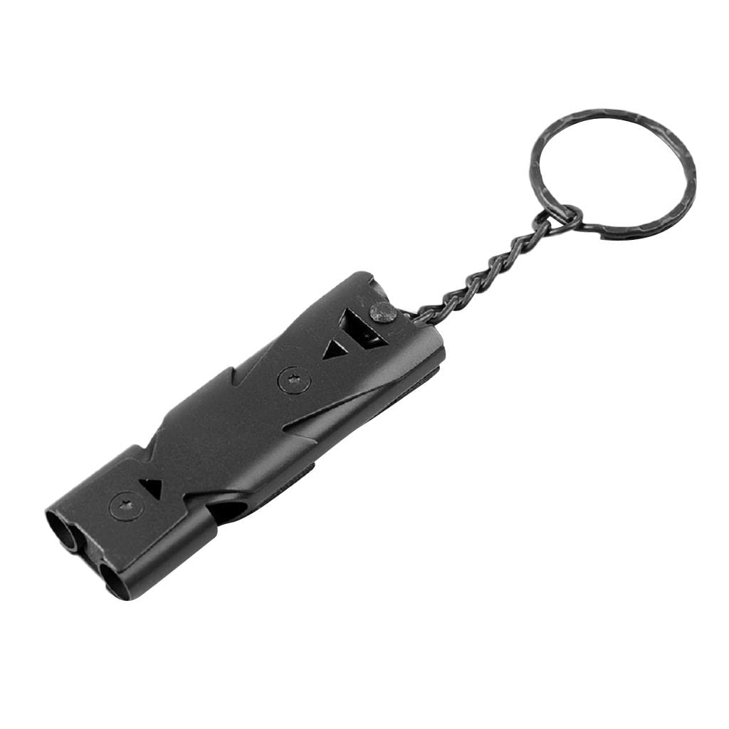 MERISHOPP®Double Pipe High Decibel Outdoor Emergency Whistle Black|Sporting Goods | Outdoor Sports | Camping & |Other Emergency Gear| As per Description-image-12