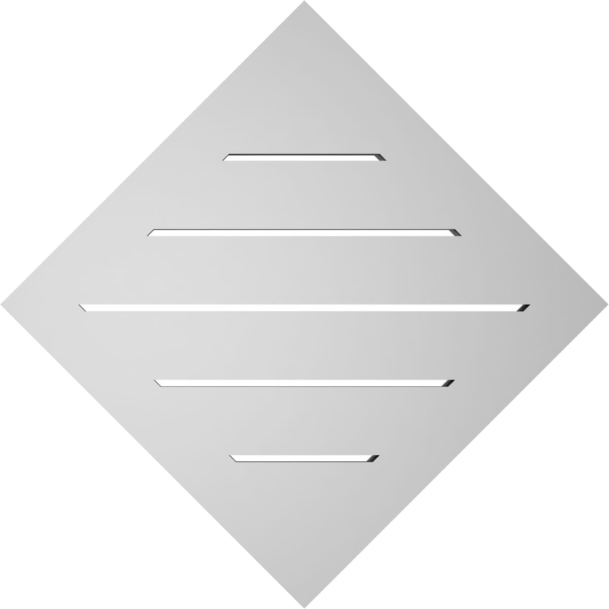 Ekena Millwork GVPDI22X2202SF Diamond Surface Mount PVC Gable Vent, Factory Primed White