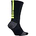 Nike Elite Basketball Crew Black/Volt/Volt LG (Men's Shoe 8-12, Women's Shoe 10-13)