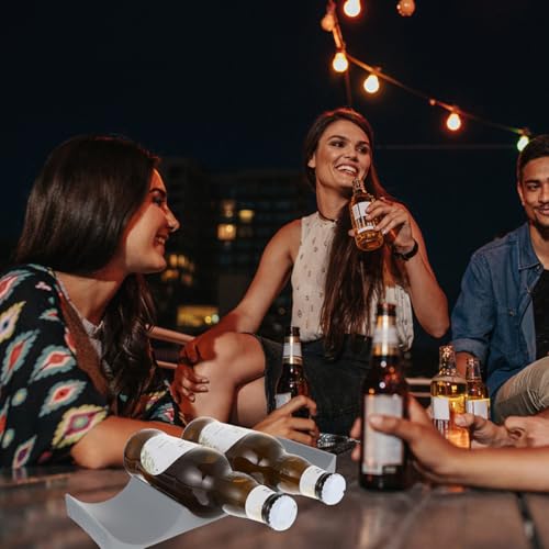 Casier à vin en PP 4 pièces pour rangement stable de bouteilles