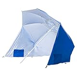 Acero Sombrilla Playa Cortavientos Azul de Acero de 180 cm Garden - LOLAhome