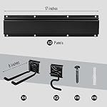 Garden Tool Storage Rack, Outdoor Power Tools Hangers for Garage Wall Organization with 6 assorted Multi-Purpose Hooks, Organizer Holders for Landscaping Equipment, Folding Chairs, Ladders etc. - Image 3