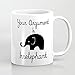 Produktbild Qemingyer Ihr Argument ist Irrelephant Tassen, schwarz Elefant Kaffeebecher Einzigartige Mann Geschenke Becher Geschenk für Brother Inspirierende Tasse für Mom Dad Awesome Kaffee Becher 11 OZ