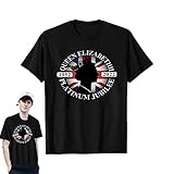 ℵ[Se adapta ampliamente a la mayoría de las personas] Diseñada en 3 tamaños para que la use la mayoría de las personas, la camiseta Queens Platinum Jubilee Souvenir muestra su amor y respeto por la , adecuada tanto para hombres como para mujeres.