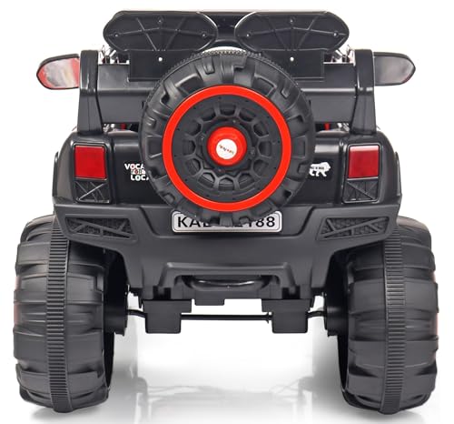 Image of Driving EV Cars for 1, 2, 3, 4, 5, 6 Years | Remote + Steering + Mobile App Control | Kids Jeeps (Jumbo Size KAB2188 [1-8 Year Kids], Royal Blue)