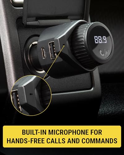 Scosche BTFM9-XCES0 Fm Bluetooth Transmitter Car, Dual 12W Usb-C And Usb-A Charging Ports, Fast Type C Car Charger, Wireless Radio Bluetooth Adapter, Hands-Free Car Kit thumb #3