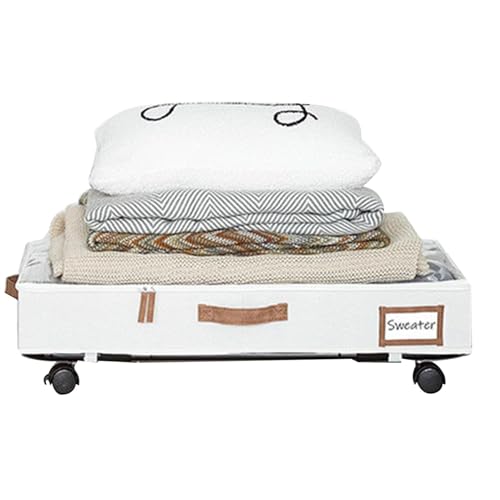 Cassetti sotto il letto su ruote, Cassetto organizer per vestiti per sotto il letto, Contenitori di stoccaggio sotto il letto, Contenitori di stoccaggio sotto il letto, Soluzioni di stoccaggio per