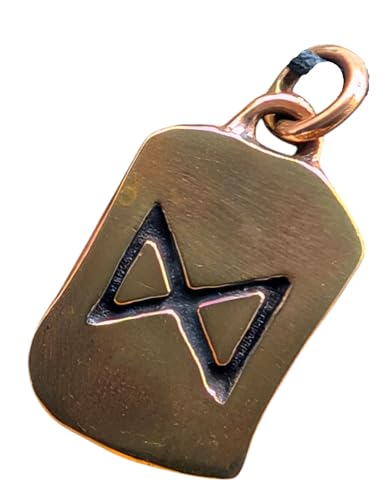 Runa Dagaz Colgante de Bronce para Lucir con Ropa Casual y Alternativa