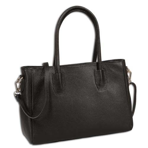 Sac à main en cuir pour femme Noir Toscanto OTT177HS1 élégant et rigide