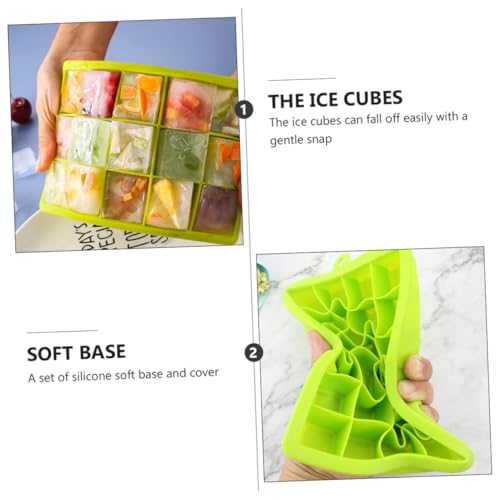Molde para cubitos de hielo de silicona Zerodeko 3 piezas con tapa miniatura 3