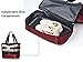 NWLR New Foldable Dry/Wet Separation Travel Duffel Bag with Shoe Compartment Large Capacity Folding Weekender Overnight Bag Lightweight Waterproof Gym Tote Bag (F-Fuchsia)