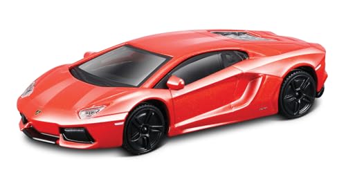Bburago Street Fire Lamborghini Super Car-1:43 - Modellino da collezione Relpica pressofuso incredibilmente dettagliato, metallo, rosso, taglia unica