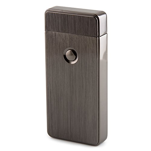 Tesla Coil Lighters Metal Minimalist USB Rechargeable Windproof Arc Lighter (Gun Metal)