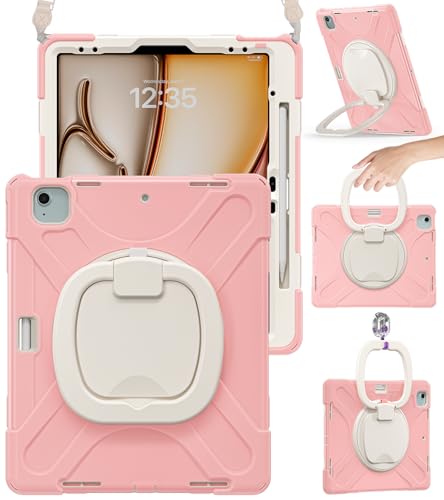 Coque iPad Air 13 antichoc silicone rose pour protéger des chutes