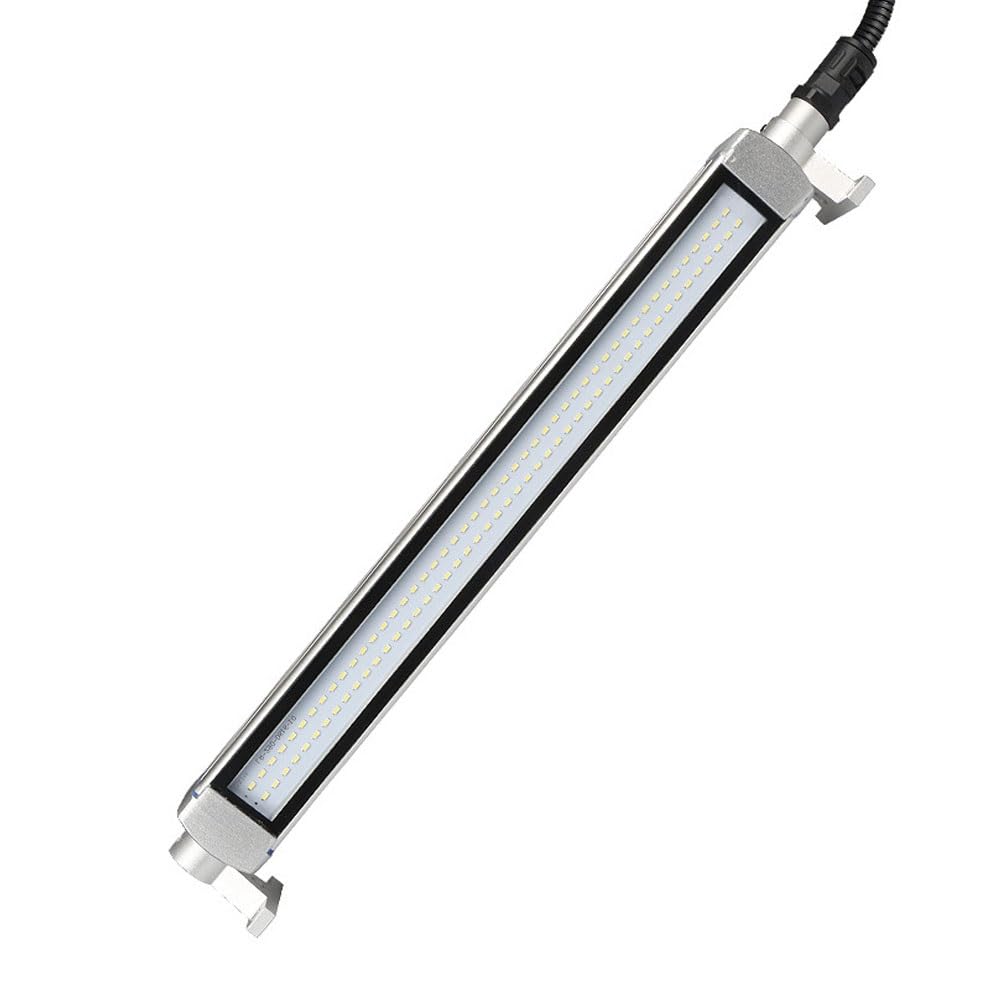 Przemysłowa lampa rurowa LED, wodoodporna lampa robocza 24 V/220 V, podstawa obracana o 360°, odporna na wybuchy taśma LED, do oświetlenia przemysłowego obrabiarek (10 W - 24 V-300 mm)