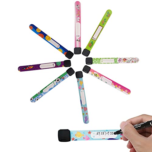 Pulseras Identificativas Niños,Pulsera Seguridad Niños,Pulsera Seguridad Anti Perdida,Pulsera Antiperdida Niños,Pulsera de Emergencia Impermeable,Bebé SOS Pulsera,para Niños Niñas Bebé,8PCS Cover