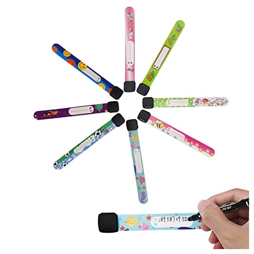 Pulseras Identificativas Niños,Pulsera Seguridad Niños,Pulsera Seguridad Anti Perdida,Pulsera Antiperdida Niños,Pulsera de Emergencia Impermeable,Bebé SOS Pulsera,para Niños Niñas Bebé,8PCS