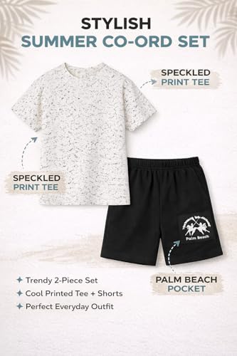 Image of Bold N Elegant Cotton Cute Cartoon Printed Half Sleeve T-Shirt And Shorts Clothing Set For Infant Toddler Baby Boy Girl