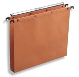 Elba Ultimate Carte Kraft Lot de 25 Dossiers Suspendus pour Tiroir A4 Fond en 30mm Orange - Dossier Suspendu Vertical