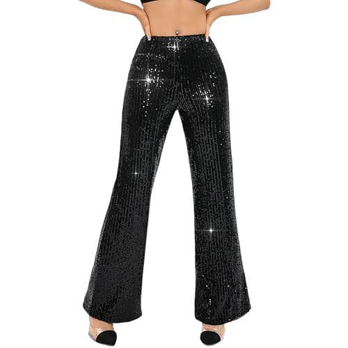 Pantalon évasé extensible paillettes femme : fini l'inconfort en soirée
