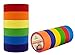 JONYEE Colored Masking Tape, Colored Painters Tape for Arts & Crafts, Labeling or Coding - Art Supplies for Kids - 6 Different Color Rolls - Masking Tape 1 Inch x 13 Yards (2.4cm X 12m)
