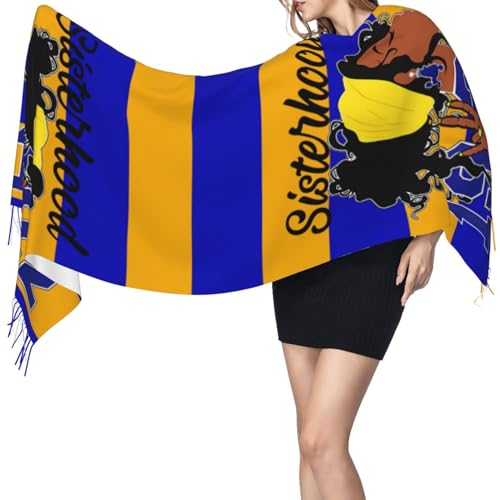 Women Scarf Sorority Paraphernalia Gifts for Women Wrap Shawl With Tassel3