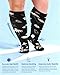 Lalapapa Wide Calf Compression Socks for Women - 3-Pair Cute Plus Size 20-30mmHg Easy on off Graduated Knee High Compression Socks with Ankle Support for Daily Travel Nurse, Butterfly Bee Floral, 3XL