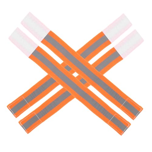 balacoo 4pcs Adjustable Gear for Night Cycling Running Walking Enhanced Visibility Reflective Ankle and Arm Straps