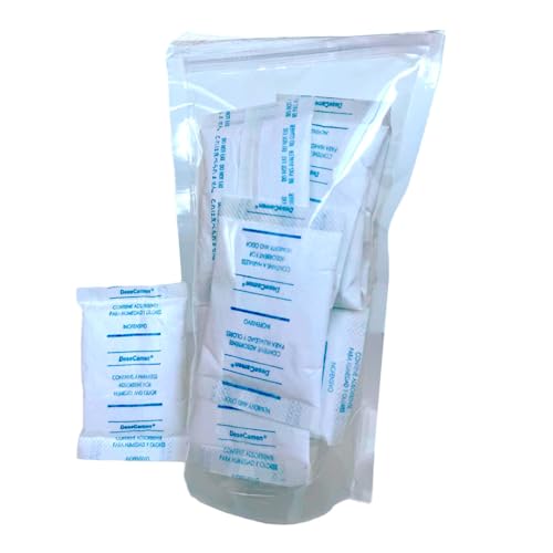 DeseCamen - Sobres sílica gel (16 Unidades, 15 gramos) - Deshumidificadores - Absorbentes de humedad - Antihumedad - No Tóxico - Grado Alimenticio - Inodoro