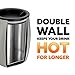 Stainless Steel Coffee Mug with Lid, Set of 2 – Premium Double Wall Insulated Travel Mugs – Shatterproof, BPA Free Spill Resistant Lids, Dishwasher Safe, Comfortable Handle Cups for Tea, Beer, 13.5oz