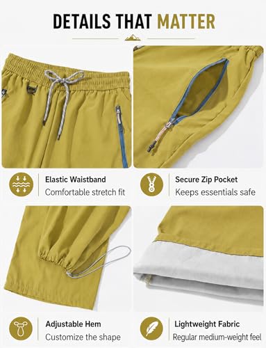 Image of FEOYA Hiking Pants Women Parachute Pants Baggy Quick-Dry Water-Repellent | with Zipper Large Pockets Outdoor Travel Cargo Pants Casual Wear