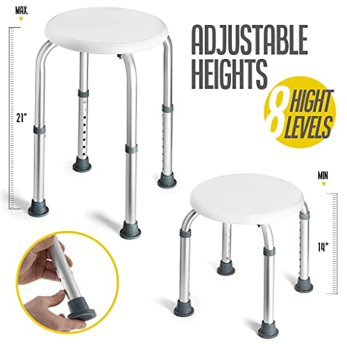 image for Medical king Shower Chair Set of 5 Includes Suction Grab Bar & Suction