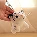 Hoheng Tiger Keychain Cute Derpy Tiger Plush Keychain Yellow White Plush Bag Purse Charms for Handbags Animal Accessories