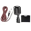 OPPWONG Dynamic Microphone, Cardioid Pickup Vintage Retro Style Zinc Alloy Mic with XLR Cable, Universal Stand Adapter, Ideal for Live Stage Performance, Studio Recording & Karaoke (Gunmetal Grey) #5