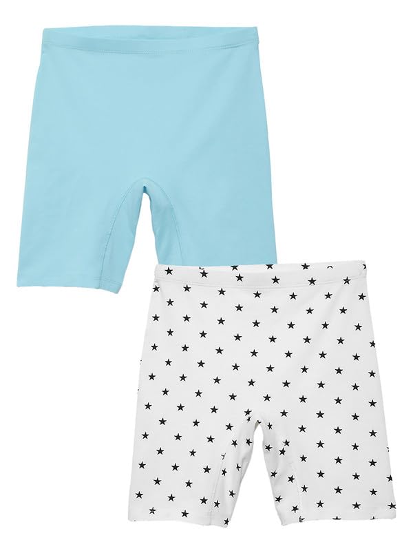 Image of mackly Girls Inner Shorts (Pack of 2) | 2-in-1 Seamless Panty Shorts with Gusset | Soft Breathable Base Layer for Dresses, Skirts