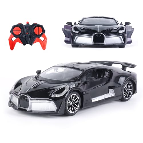 Image of Popsugar Door Opening Remote Control Car|Rechargeable 1200mAh Lithium Battery|C-Type Charging|75-Min Runtime|2.4G Long Range Remote (100+ ft)|HighSpeed RC Car|Gift for Kids|Made in India (Black)