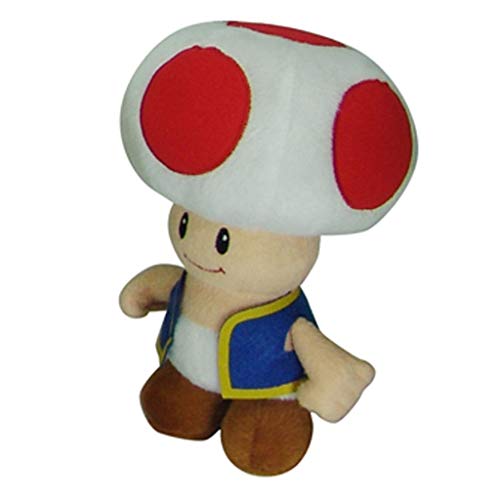 Little Buddy Super Mario All Star Collection 1417 Toad Stuffed Plush, Multicolored,7.5" by Little Buddy - Used condition - US$14.89